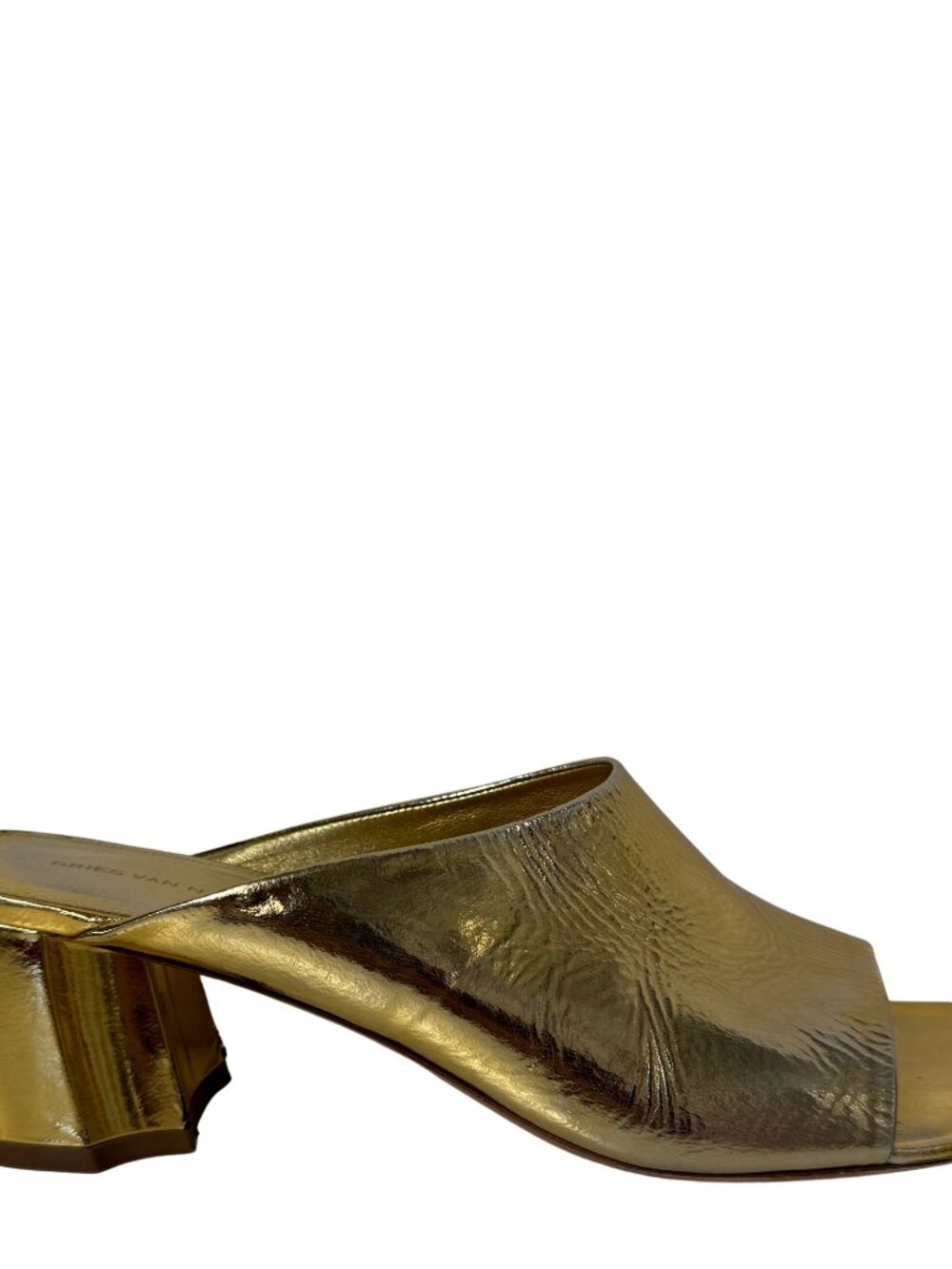 Dries Van Noten Gold Sandals 40